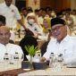 Wali Kota Cilegon, Helldy Agustian (kanan) dan alm. Desmond J Mahesa, saat berada dalam satu kegiatan acara Partai Gerindra di Kota Cilegon. ISTIMEWA      