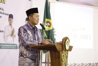 Walikota Serang Syafrudin, saat memberikan Sambutan Peresmian Masjid LDII Al Manshurin, Minggu (4/6), di Lingkungan Ciloang Baru, RT 05 RW 09, Kelurahan Sumur Pecung, Kecamatan Serang, Kota Serang. (Foto: Pou)