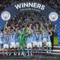 Manchester City Angkat Trophy UEFA Super Cup 2023 2023. (Foto: NET)