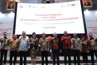 Foto bersama perayaan 46 tahun Anniversary Pasar Modal Indonesia. (Foto: Istimewa)