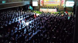 Suasana PKKMB Maba Universitas Faletehan yang langsung dibuka dengan Sidang Senat oleh Rektor Universitas Faletehan Andiko Nugraha Kusuma. (Foto: Istimewa)