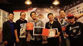 Fekraf Banten bersama para nara sumber, seusai Takshow 'Kongres Kreatif Gonjlengan'. (Foto: Istimewa)