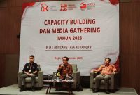 Materi saat Capacity Building dan Media Gathering Tahun 2023 - Dengan Tema: Bincang Jasa Keuangan (BIJAK). (Foto: Istimewa)