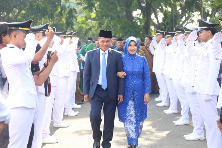 Ceremony Purna Bakti Walikota Serang Syafrudin. (Foto: Humas Setda Kota Serang)