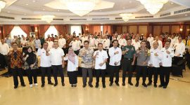 Foto bersama Pj Walikota Serang Yedi Rahmat dan Kepala Bappeda Kota Serang Ina Linawati juga Forkopimda Kota Serang. (Foto: Humas Pemkot Serang