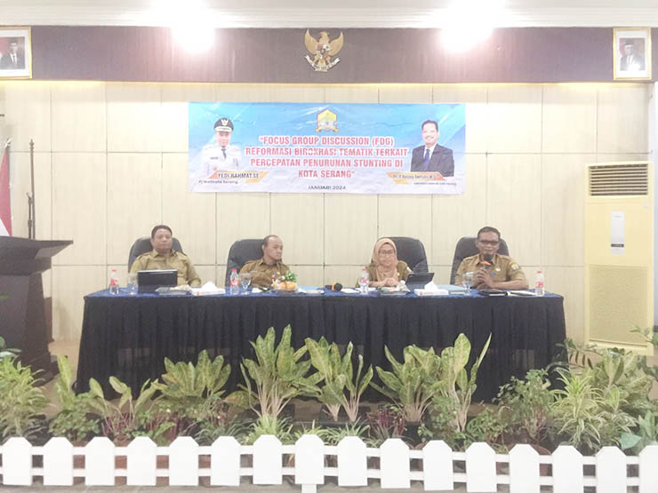 Bappeda gelar FGD Percepatan Penurunan Stunting di Kota Serang, Tahun 2024. (Foto: Bantenesia)