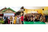 Paguyuban Sanggar Saung Lidi dan Tokoh beserta Masyarakat Desa Menes, mendukung Pemilu Damai 2024. (Foto: Etot Parker - Bantenesia)