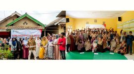 Paguyuban Sanggar Saung Lidi dan Tokoh beserta Masyarakat Desa Menes, mendukung Pemilu Damai 2024. (Foto: Etot Parker - Bantenesia)