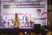 Mimbar Demokrasi 'Komunitas Muda Bicara Pemilu' yang dihadiri Alam Ganjar. (Foto: Istimewa)