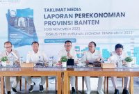 Kepala Perwakilan Bank Indonesia Provinsi Banten, Ameriza M. Moesa, saat Taklimat Media Laporan Perekonomian Provinsi Banten. (Foto: Istimewa)