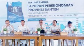 Kepala Perwakilan Bank Indonesia Provinsi Banten, Ameriza M. Moesa, saat Taklimat Media Laporan Perekonomian Provinsi Banten. (Foto: Istimewa)