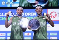 M Rian Ardianto/ Fajar Alvian, Sang Juara Ganda Putra All England 2024. (Foto: Official Instagram: @Badminton.INA)