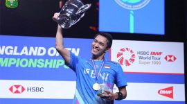 Jonatan Christie, sang Juara Tunggal putra All England 2024. (Foto: Official instagram: @Badminton.Ina)