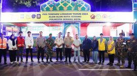 Pj Walikota Serang, Yedi rahmat bersama Forkopimda, monitoring Pos Terpadu Mudik Lebaran Idul Fitri 1445 H/ 2024 M. (Foto: Humas Pemkot Serang)