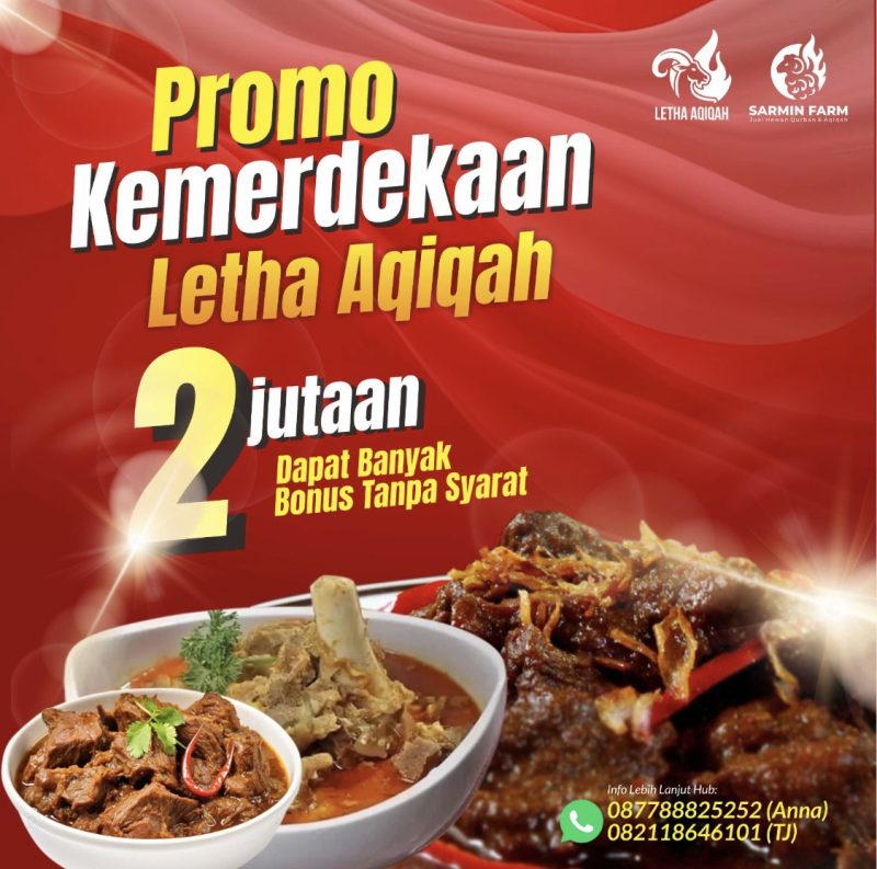 Promo Kemerdekaan ‘LETHA AQIQAH’. (Foto: Istimewa)