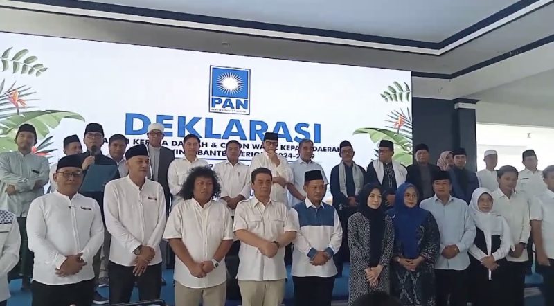 Deklarasi Akbar Calon Kepala Daerah dan Wakil Kepala Daerah se-Provinsi Banten Periode 2024-2029, bersama Keluarga Besar Partai Amanat Nasional Provinsi Banten. (Foto: Bantenesia.NET)
