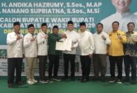 DPW PKB Banten bersama DPC PKB Kabupaten Serang, Deklarasi dan Konsolidasi Bacalon Bupati Serang serta Bacalon Wakil Bupati Serang ‘Andika Hazrumy - Nanang Supriatna’. (Foto: Bantenesia.NET)