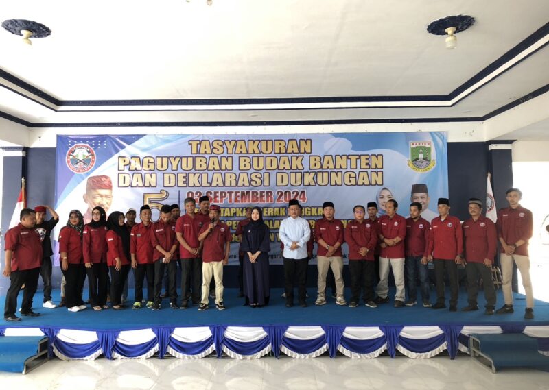 Deklarasi Dukungan Kabupaten Serang BAHAGIA untuk Zakiyah-Najib dari Paguyuban Budak Banten. (Foto: Bantenesia.NET)