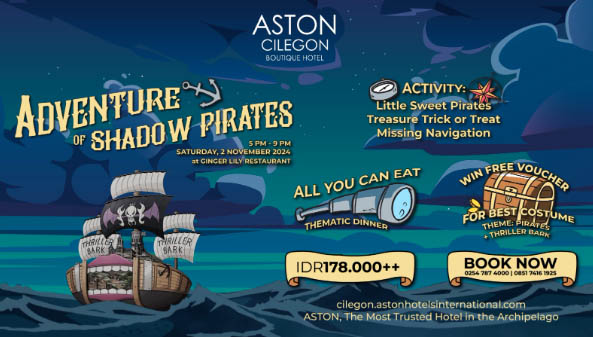 Tema Halloween di Aston Cilegon Boutique Hotel. (Foto: Istimewa)