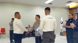 Pelaksanaan Pelatihan & Pendidikan Satpam Kualifikasi Gada Madya 110 JP, oleh BUJP Cakra Batara Security yang Bekerja Sama dengan Ditbinmas Polda Banten. (Foto: PT CBS)