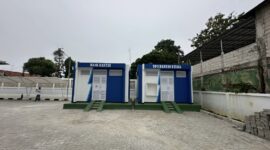 Dua unit Transformator listrik di area Kantor Pusat Bank Banten. (Foto: Istimewa)