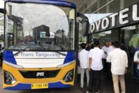 Launching QRIS Tap Transportasi Publik, Bus Tayo Kota Tangerang. (Foto: Bantenesia)
