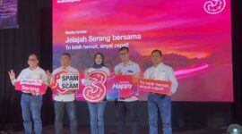 Media Update, Jelajah Serang bersam Tri Lebih Hemat, Sinyal Cepat. (Foto: Bantenesia)