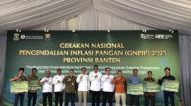 Gerakan Nasional Pengendalian Inflasi Pangan (GNPIP) 2025, Rabu (29/10/2025) di Desa Margamulya, Kecamatan Mauk, Kabupaten Tangerang. (Foto: Babtenesia)