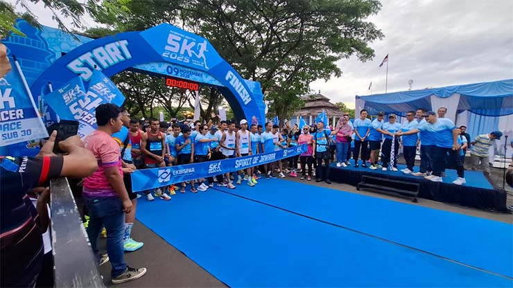 Gubernur Banten Andra Soni mengapresiasi penyelenggarakan event Ekbispar Banten 5K 2025. (Foto: Istimewa)