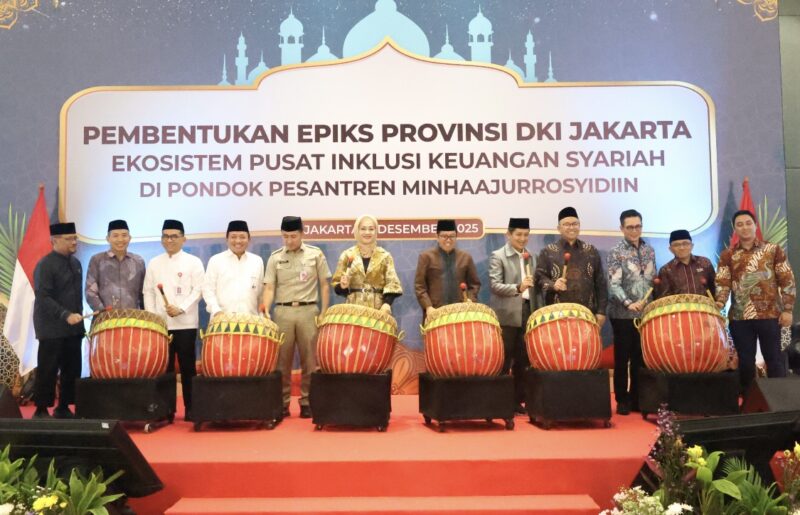 Peresmian Pembentukan Ekosistem Pusat Inklusi Keuangan Syariah (EPIKS) di Pondok Pesantren Minhaajurrosyidiin, Jakarta Timur. (Foto: Istimewa)