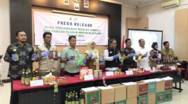 BBPOM Di Serang Menggelar Ungkap Hasil Pengawasan Sediaan Farmasi Dan Pangan Olahan Tahun 2025. (Foto: Bantenesia)