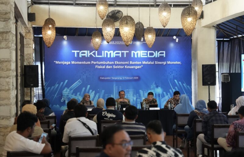 Taklimat Media bertema “Menjaga Momentum Pertumbuhan Ekonomi Banten melalui Sinergi Moneter, Fiskal, dan Sektor Keuangan”. (Foto: Istimewa)