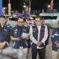 Direktur Utama ASDP Indonesia Ferry, Heru Widodo (Tengah), saat Pres Conference Update Pemudik di Pelabuhan Merak. (Foto: Istimewa)
