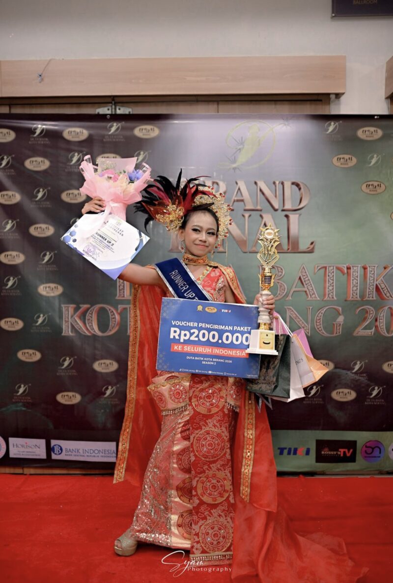 Runner Up 2 Duta Batik Kota Serang 2026 (Kategori B), Ratu Anatasya Bilqis Adam. (Foto: Syam Photography)