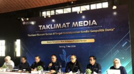 Taklimat Media Triwulan I Tahun 2026, KPw BI Banten dengan mengusung Tema “Resilensi Ekonomi Banten di Tengah Ketidakpastian Kondisi Geopolitik Dunia”. (Foto: Bantenesia)