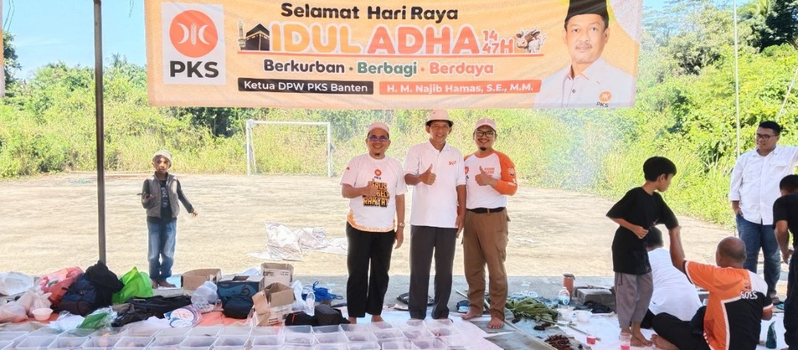 PKS Banten Berkurban, Berbagi, Berdaya. (Foto: Istimewa)