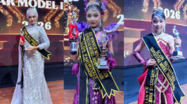 Tiga finalis terbaik Duta Batik Kota Serang 2026, sukses membawa pulang gelar prestisius dan mengharumkan nama daerah di tingkat nasional. (Foto: Istimewa)