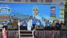 Ketua Pelaksana HAN 2026 Kabupaten Serang, Desi Ferawati, saat memberikan Sambutan. (Foto: Bantenesia)