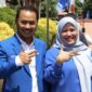 Ketua Fraksi Partai PAN DPRD Kabupaten Serang, Desi Ferawati (Kanan) bersama Ketua Dewan Pimpinan Daerah (DPD) Partai Amanat Nasional (PAN) Kabupaten Serang, Ishak Sidik (Kiri). (Foto: Bantenesia)