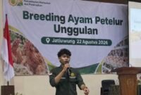 Satria Keva Razrival saat mengikuti kegiatan Breeding Ayam Petelur Unggulan. (Foto: Istimewa)